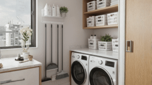 Como organizar armário de limpeza